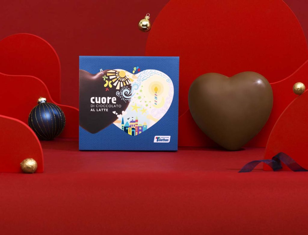 Cuore di cioccolato Telethon al latte 2023