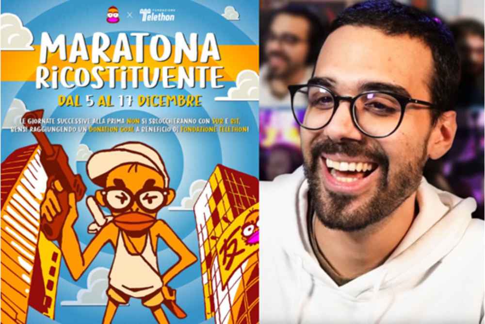 Dario Moccia alla guida della Maratona Digitale su Twitch con Fondazione Telethon